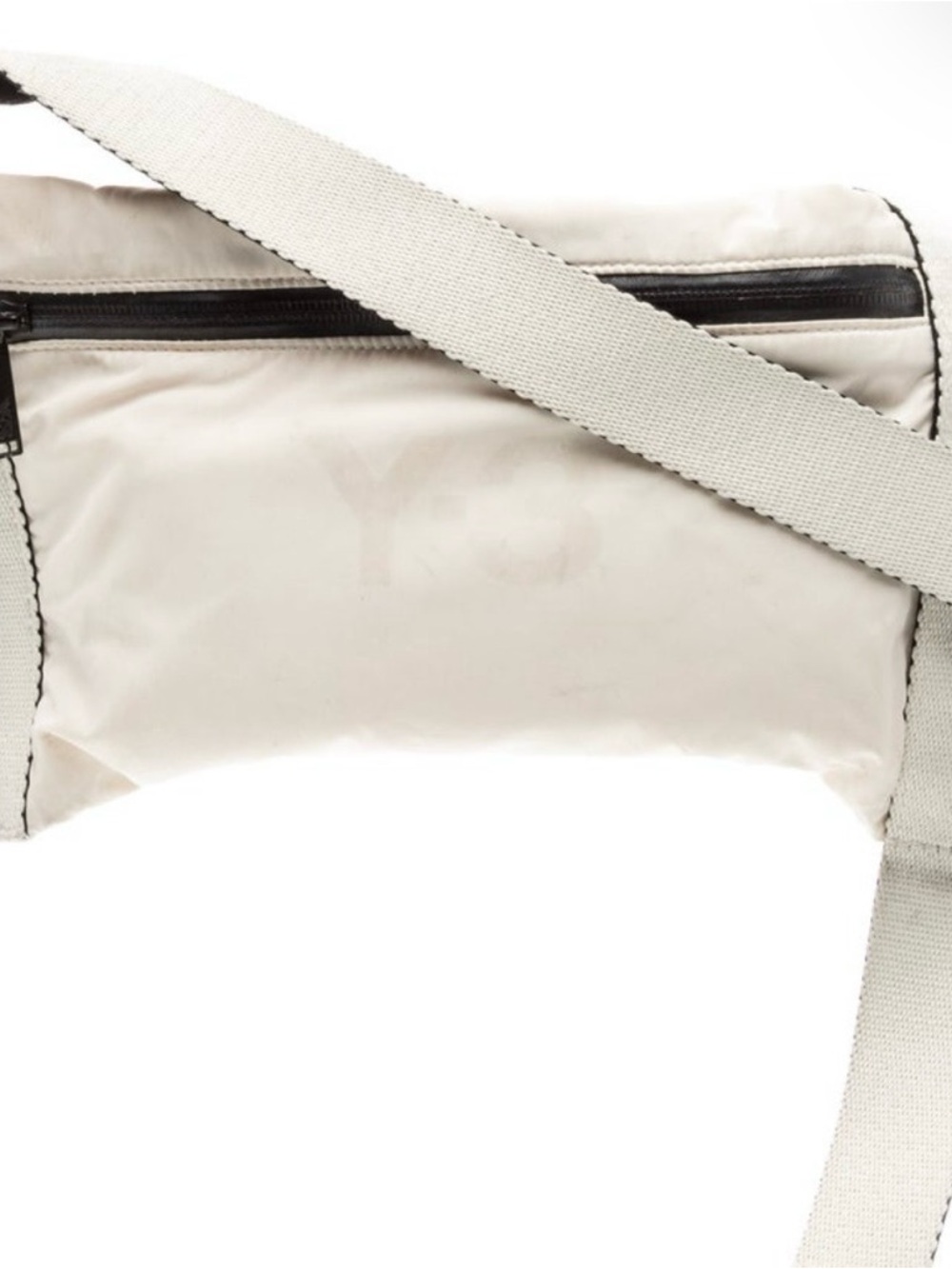 Y-3 Off-White Nylon Crossbody Sling Bag with Wide Strap